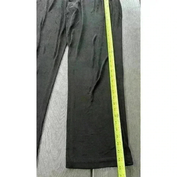 Chicos Travelers Straight Leg Pants Sz 2 Black Stretch Slinky Knit Comfort Waist - Picture 3 of 6
